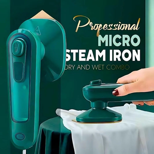 Portable Mini Steam Iron — Handheld 2-in-1 Garment Steamer & Iron | Fast-Heat, Lightweight, Travel-Friendly, Wrinkle Remover for Home & Office